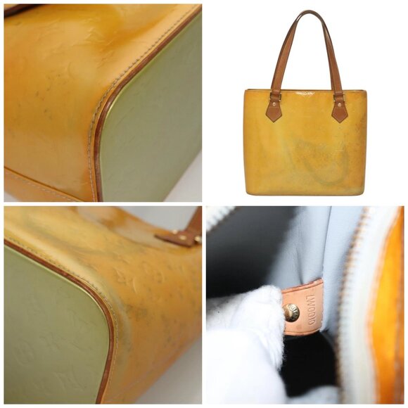 LOUIS VUITTON Monogram Vernis Houston Hand Bag Gris - Picture 9 of 14